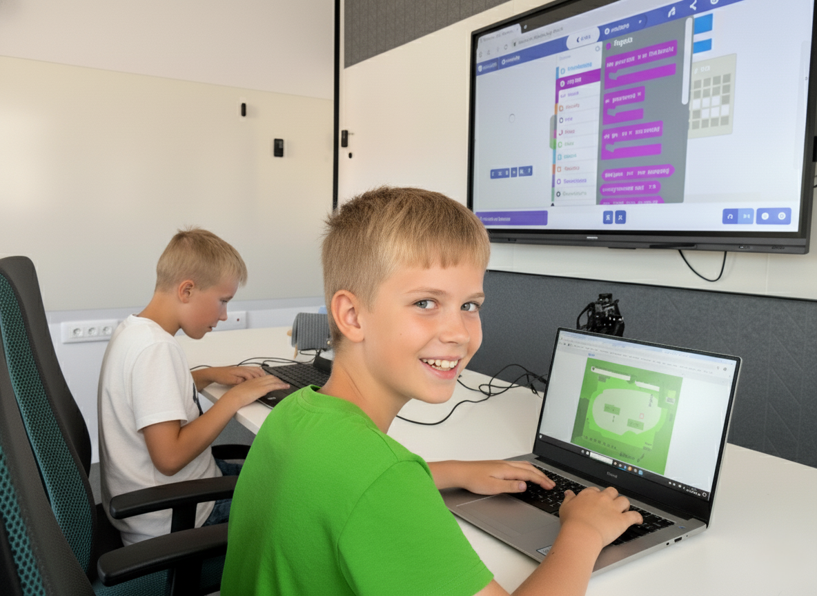 Leon, 8 lat - uczeń JuniorAI tworzy pierwszą grę RPG w Scratch, programowanie dla dzieci